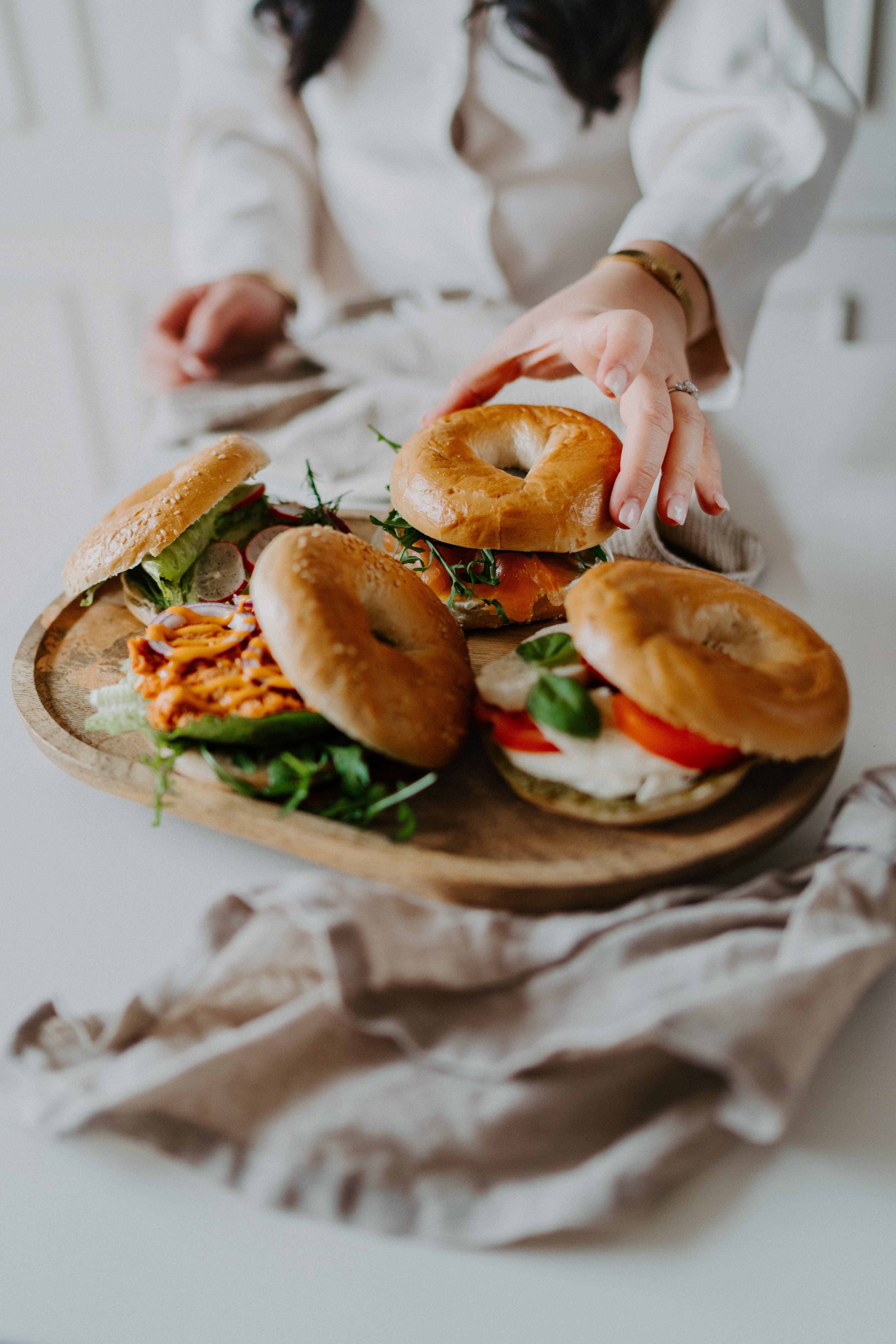 Bagel-Lifestyle-Aufnahme von Creamy Catering